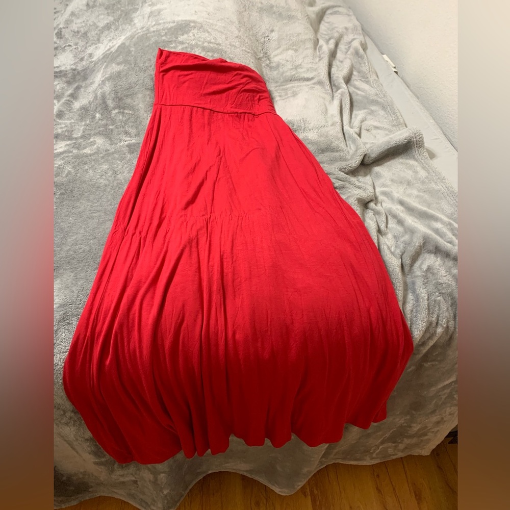Strapless Red long dress